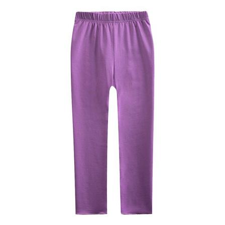 Tjejer Skinny Elastisk Midja Raka Ben Enfärgade Byxor