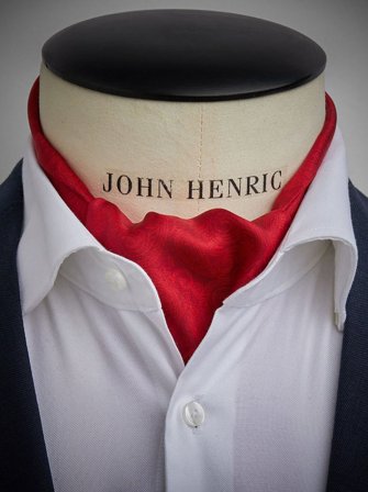 John Henric Men's Roter Formeller Krawattenschal Size Onesize