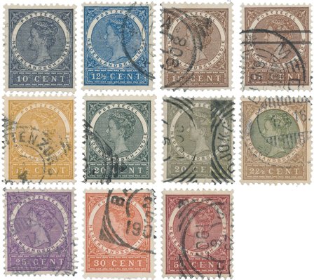 Hollandsk Ostindien 1903-1908 - NVPH 48-57 - Stemplet
