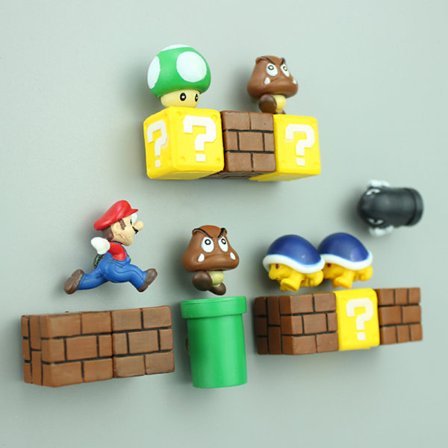 Klassisk 3D Super Mario Kylskåp Stark Magnet Sticke