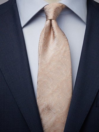 John Henric Men's Champagne Tie Formal Size 8