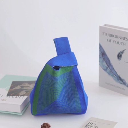 Stickad handväska med geometriska mönster, tygväska, presentpåse, damhandväska, hundra clutch handväska