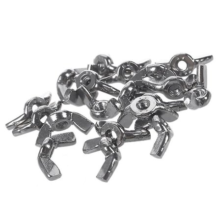 A2/70 (304) Rustfritt Stål Vingmutter Sommerfuglmuttere Sølv, M3*0.5mm 20stk