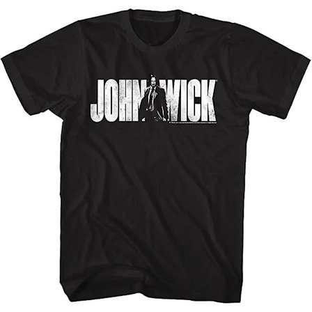 John Wick t-shirt med namn Vuxen kortärmade t-shirts Actionfilm Vintage stil grafiska tröjor män