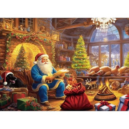 Adventskalender Puslespill, Julpuslespill, 24 bokser 1000 deler Puslespill Nedtelling til Jul for voksne barn