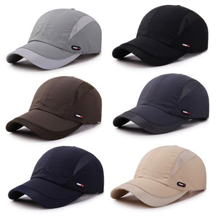 Herr Kvinnor Pure Color Mmesh Baseball Cap Snabbtorkande Justerbar