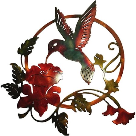 25*25cm Metal Dyr Fugl Vægkunst Dekoration til Havehegn Y