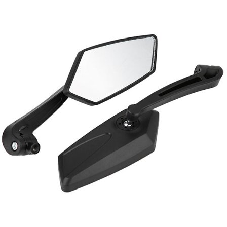 2 st set motorcykel svart l-bar & R-bar retro backspegel