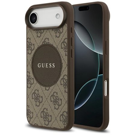 Guess 4G Circle Classic MagSafe-etui med logo for iPhone Air - brun