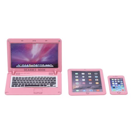 3 stk. dukkehus mini bærbar computer tablet mobiltelefon sæt tilbehør til dukke 1/6 1/12 dukkerPJ-500-XH-04