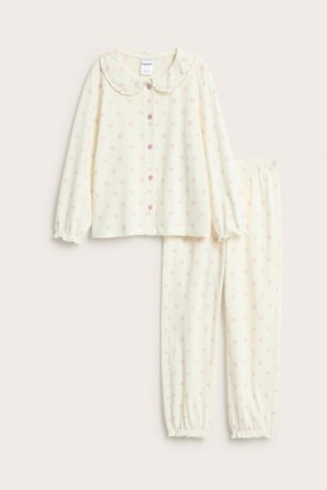 Kappahl | Mønstret bomullspyjamas | Offwhite