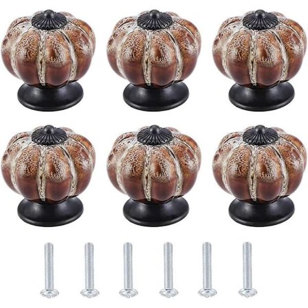 6 kpl keraamisia ovenkahvoja, 40 mm kurpitsan muotoisia vetolaatikon nuppia, värillinen lasite, leopardin muotoisia kaapin nuppia keittiökalusteisiin 