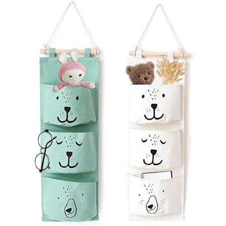 Hängande väska, hängande förvaringsväska, förvaring med 3 fickor hängande ficka