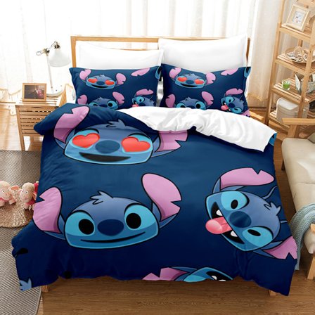 25 nyt Stitch tre-delt sengetøjssæt boligtekstiler dynebetræk pudebetræk