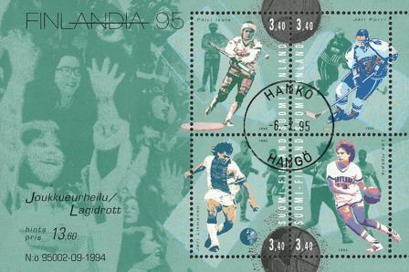 Finland - Finlandia 1995 Sport - Stemplet miniark