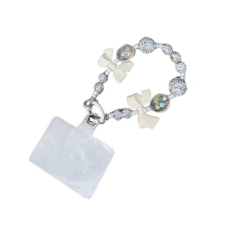 Håndleddsstropp, 5-pakning justerbare håndleddsstropper i nylon for mobiltelefondeksel, kamera, nøkkel, GoPro, USB-minne White Bow