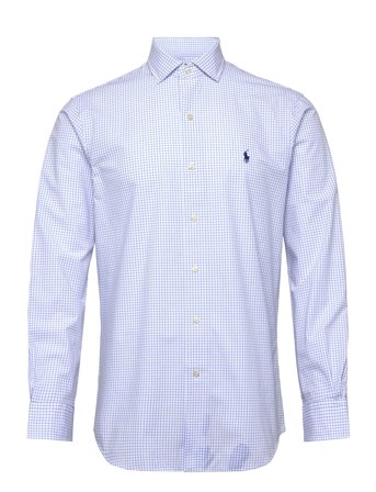 Polo Ralph Lauren Custom Fit Plaid Stretch Poplin Shirt - Blue - M