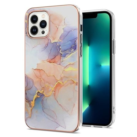 Marmormotiv iPhone 14 Pro Max skal - Milky Way Marmor Vit