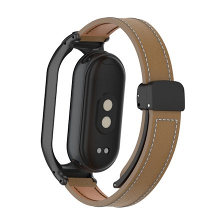 Läderarmband till Xiaomi M3456 - Brun, 25 mm