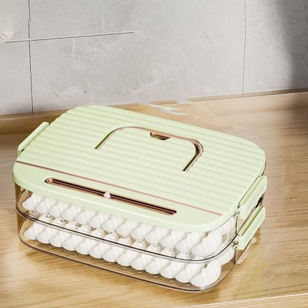 Dumpling Box Food Forseglingsboks GRØN TO LAG TO LAG