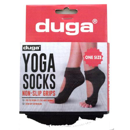 Duga Strumpor Yoga Socks Med Öppen Tå Svart One Size