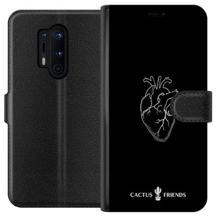 Kompatibelt Lommeboketui til OnePlus OnePlus 8 Pro Kaktus og Venner - Midnatt Anatomisk Hjerte