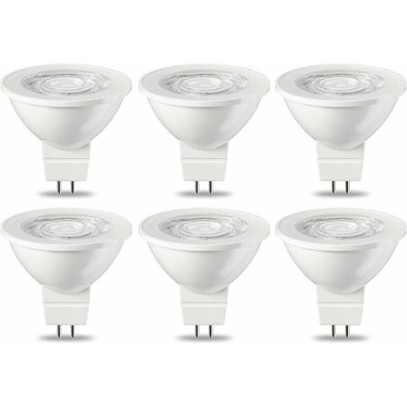 6-pack GU5.3 MR16 LED-lampor 5W Varmvitt Icke-Dimbar, 220V [Energiklass G]