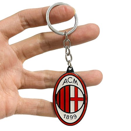 Gos- Fodboldhold emblem farvet legering nøglering Ac milan