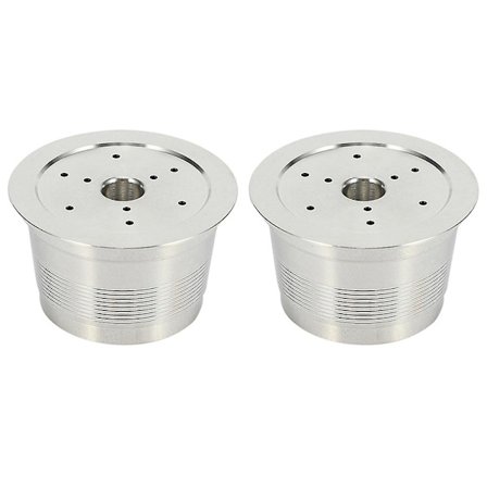 2 st Kompatibla Caffitaly Kaffebryggare Kapslar i Rostfritt Stål, Återanvändbara