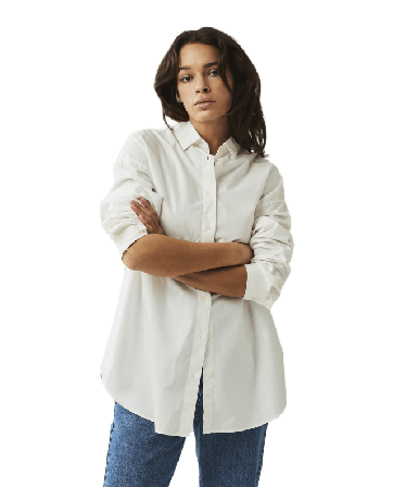 Lexington Pernilla Organic Cotton Poplin Shirt Blusar Dam Vit M
