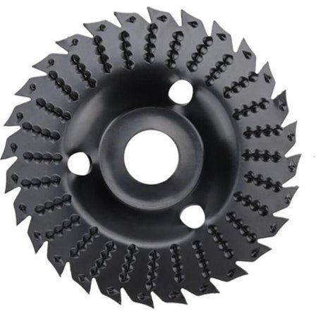 125 mm træskæreskive til vinkelsliber med savtakket kant, kompatibel med Bosch og Makita, 1 stk. træskære- og poleringspude