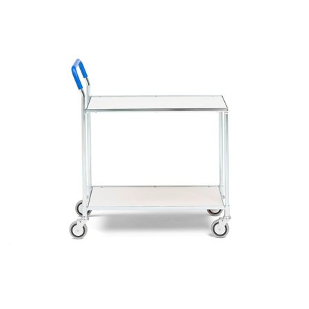 Shelf trolley PUSH, 100 kg load, 760x430x960 mm, white