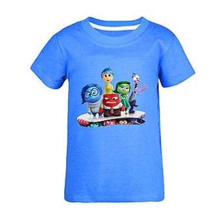 Lasten Pojat Tytöt Sisäpuolelta Ulos 2 T-paita Painatus Kesä Casual Lyhythihainen Pyöreäkaulainen Puuvilla Tee Topit Ikä 9-16 Vuotta (9-10 Vuotta 