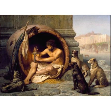 Diogenes, 1860, Jean-leon Gerome Brun