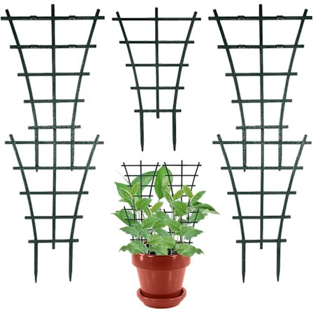 5 stk klatreplanterstøtte, klatreplantergitter, polypropylen