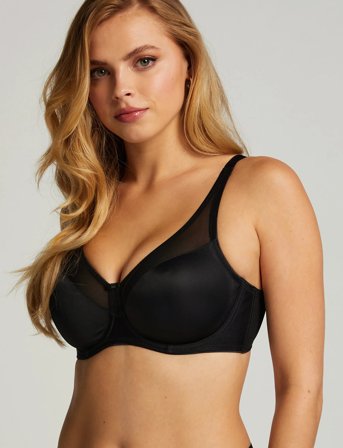 Hunkemöller Nina Non-Padded Underwired Minimizer Bra - Black - E x 75