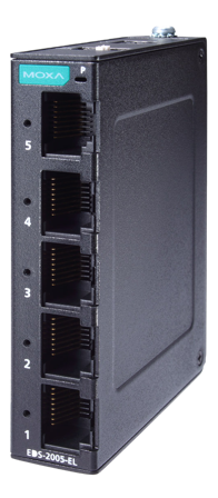 MOXA EDS-2005-EL Series EDS-2005-EL - switch - 5 porter - ikke-styrt