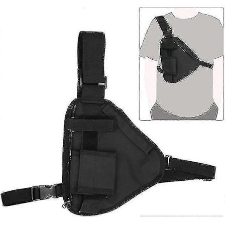 Radioholster, Walkie Talkie Holster Universal Håndfri Frontpakke Lomme Radioholster Med Nylonstropp For Toveisradio Walkie Talkie-ZZY