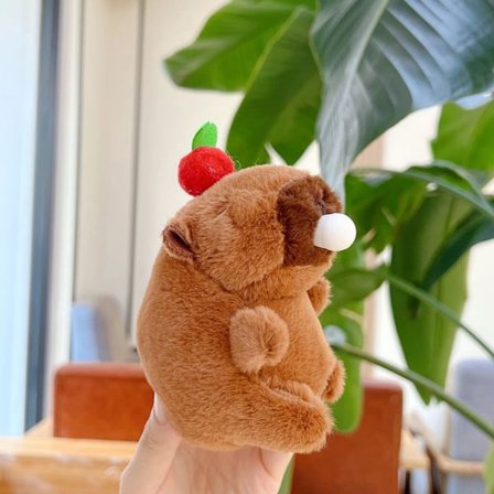 Søt Tegneserie Kapybara Pluss Nøkkelring Kawaii Dukke Nøkkelring Ryggsekk