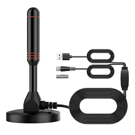 Digitaalinen HDTV-antenn - Sisältää magneettisen pohjan ja koaksiaalikaapelin - TV-antennin maanpäälliseen TV:hen - Sisä- tai ulkokäyttöön