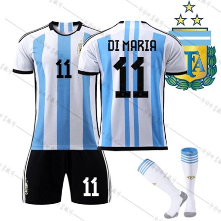 2022 Verdenscup Argentina Fotballdrakt 10 Messi 11 Di Maria 22 Lautaro 21 Di Bala Lag