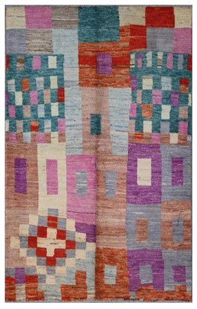 Mały Berber Colourful Dywan 111X176 Wełna