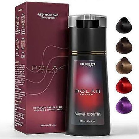 Hårfärgningsschampo, Polar Hårfärgningsschampo, Polar Haircare Instant Dye Shampoo, Naturligt Hårfärgsschampo för Grått Hår Täckning, Lämpligt för 