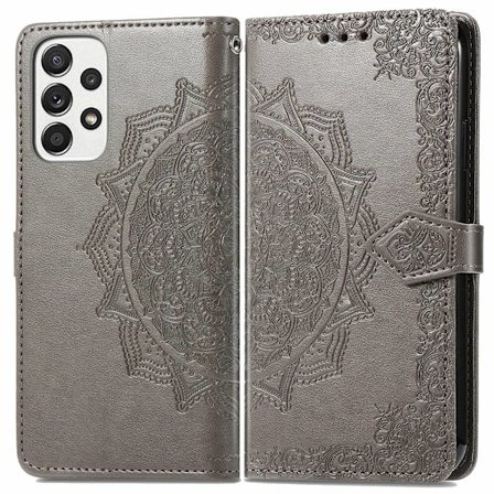 Mandala Samsung Galaxy A53 5G Flip Etui - Grå