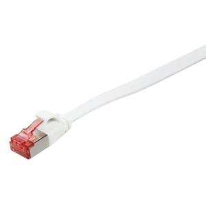 LogiLink - Patch Cable Flat Cat.6 Shielded (PIMF) SlimLine, white, 5m