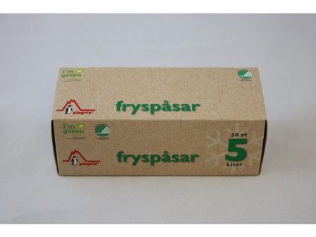 PINGVIN Fryspåse ECO LDPE 5L transparent 30/fp - Lyreco - Kök och servering - Plast och fryspåsar - Fryspåsar
