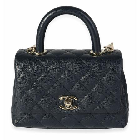 Chanel Vintage Handbags Blå, Dame Vintage Tasker, Størrelse: ONE Size