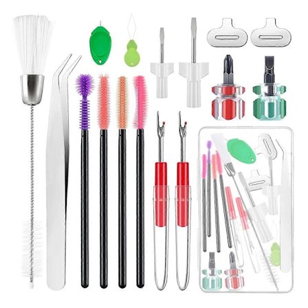 17 Dele Symaskine Rensesæt, Symaskine Rense- og Reparationsværktøj