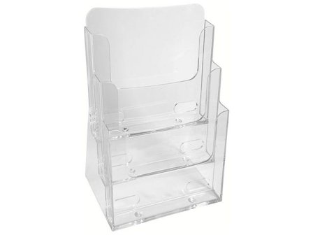 Exacompta Broschyrställ A4 3-fack - Lyreco - Kontorsmöbler och inredning - Tavlor ställ och ramar - Broschyr- och tidningssställ