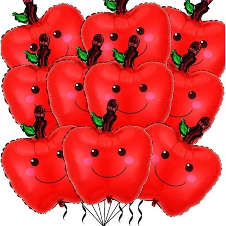 10-pack Jätte Äpplen Folieballonger 46 cm Söta Helium Mylar Äpplen Ballonger För Frukt Tillbaka Till Skolan Tema Födelsedagsfest Dekorationer Tillb...